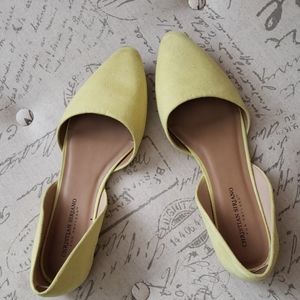 Christian Siriano for Payless yellow suede flats